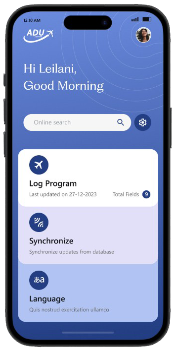 ADU mobile home screen